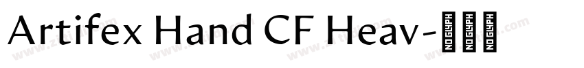 Artifex Hand CF Heav字体转换